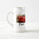 Father&#39;s Day Red Corvette Beer Stein at Zazzle