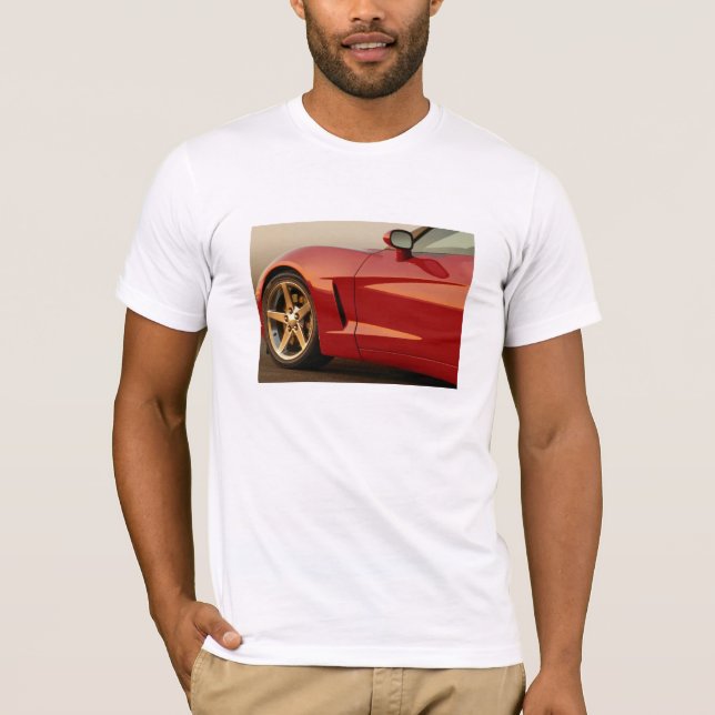 Father's Day Red Corvette T-Shirt (Front)