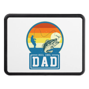 Fathers Day Reel Cool Dad Fishing Dad Hitch Cover
