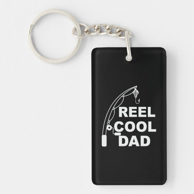 Father's Day Reel Cool Dad Keychain (Front)