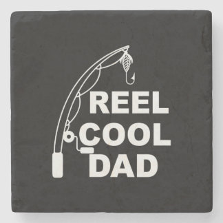 Father's Day Reel Cool Dad Stone Coaster