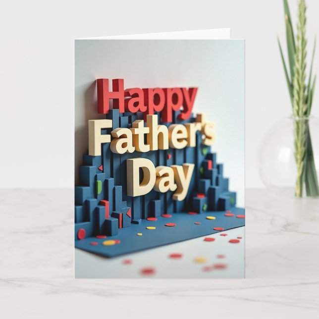 Fathers Day Relief Letter Art Card (Front)