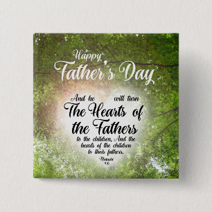 Father's Day Religious Christian Malachi 4:6 Button