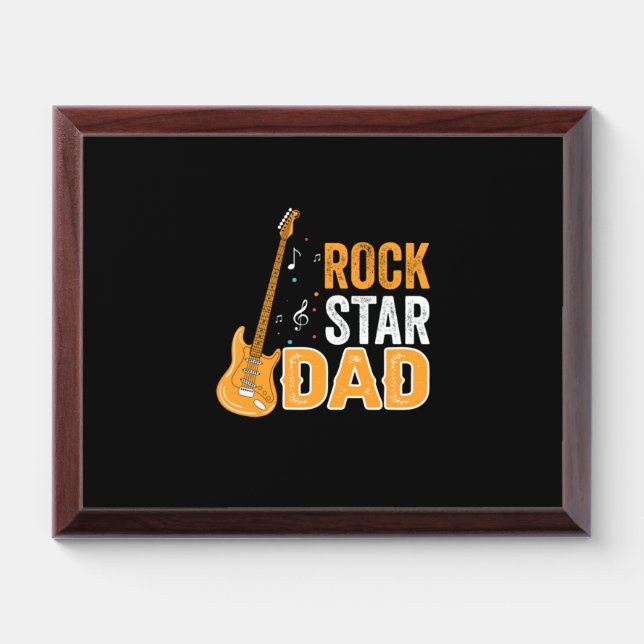 Father's Day Rock Star Dad Award Plaque (Horizontal)