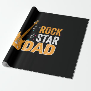 Father's Day Rock Star Dad Wrapping Paper