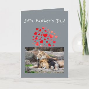 Father's Day Romanti Lion Couple fun Humor Card