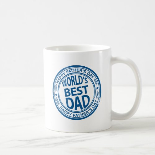 Fathers day rubber stamp effect coffee mug