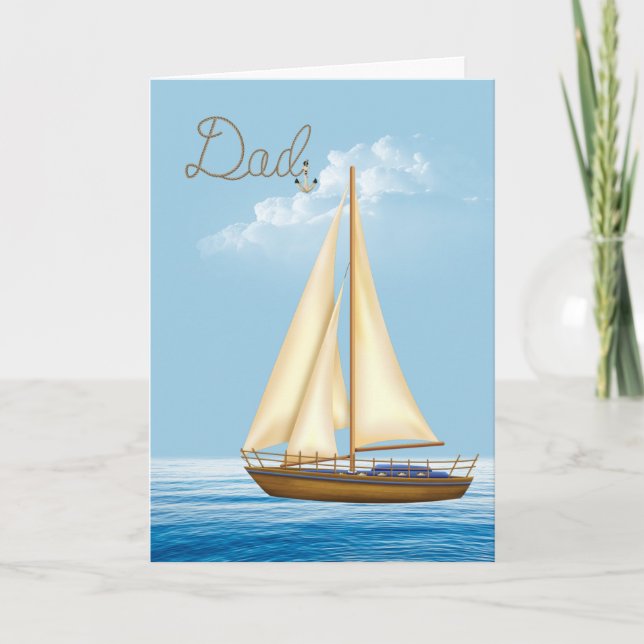 Father's Day Sailboat  Card (Front)