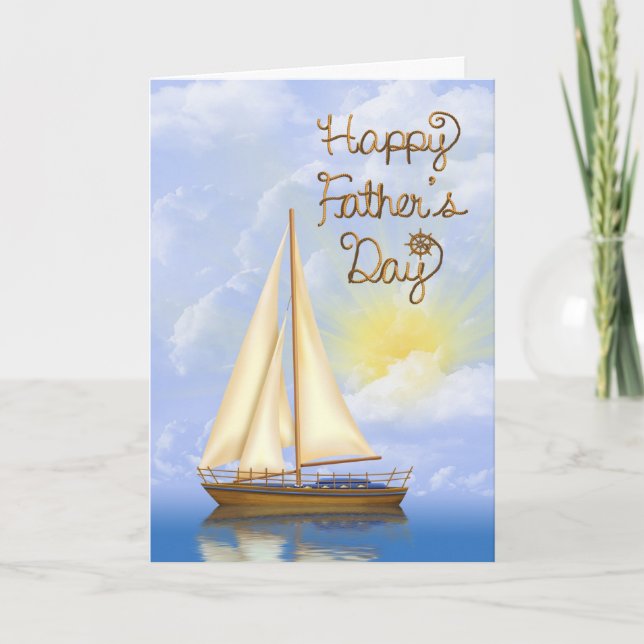 Father's Day Sailboat  Card (Front)