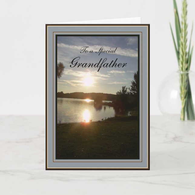 Father's Day Scenic Sunset - For Grandfather Card (Front)