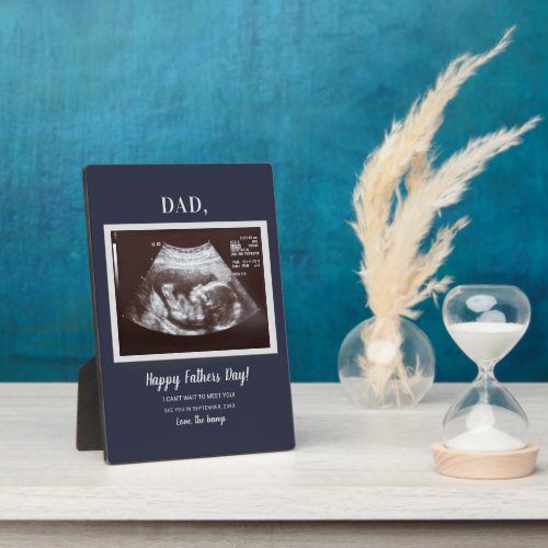Fathers Day Script Baby Ultrasound Photo Dad Plaque
