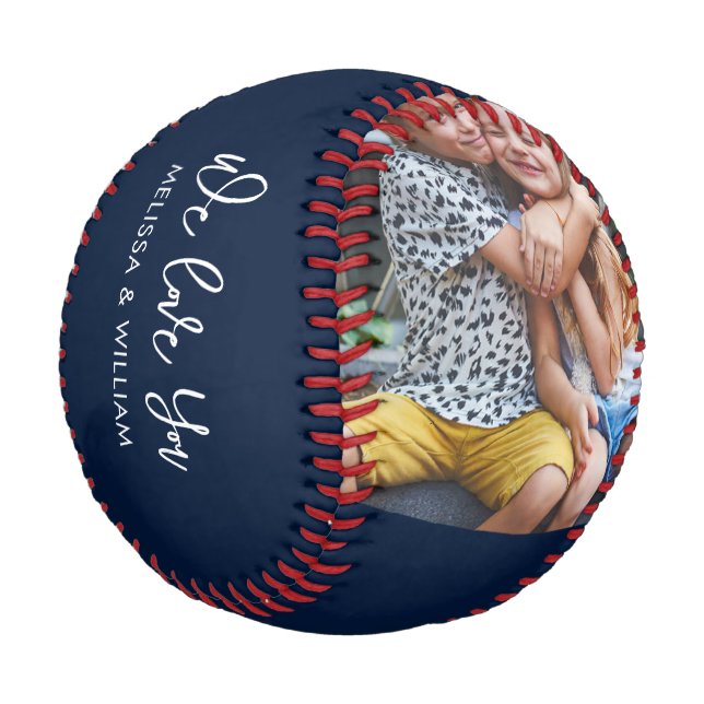 Fathers Day Script Coolest Pop Ever Photos Custom Baseball (Angled)