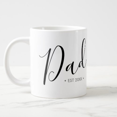 Fathers Day Script Dad Personalized Giant Coffee Mug