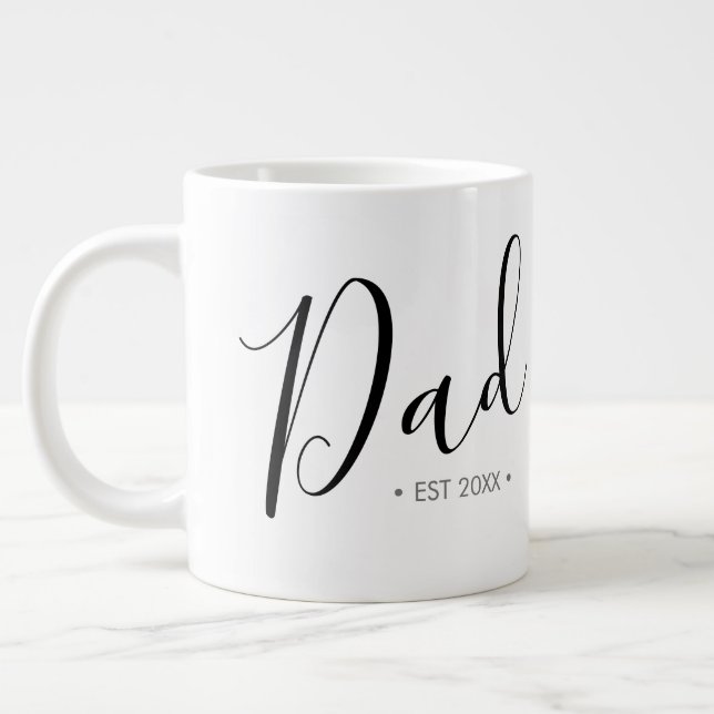 Father's Day Script Dad Personalized Giant Coffee Mug (Left)
