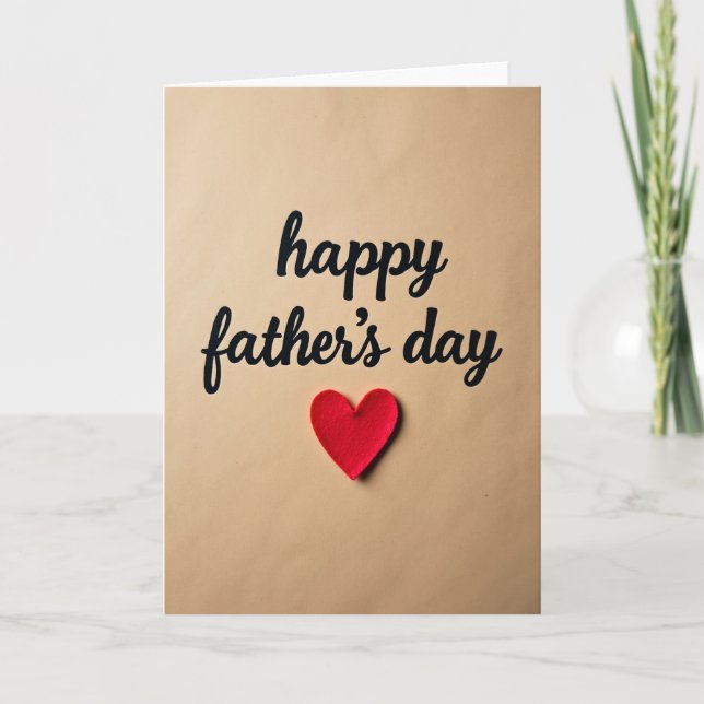 Fathers Day Script Letter Card (Front)
