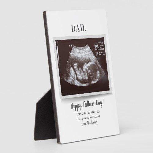 Fathers Day Script Ultrasound Photo Pregnancy Dad Plaque