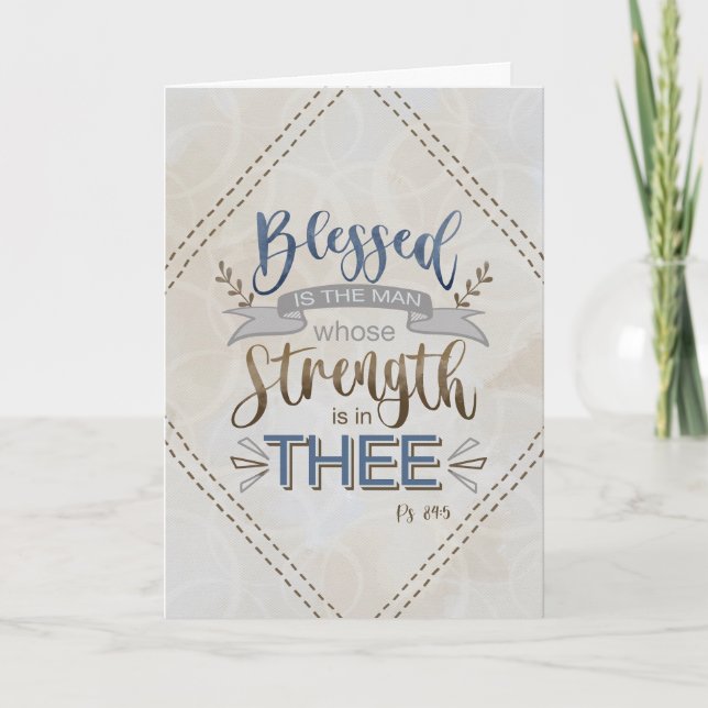 Father's Day Scripture Blessed is the Man Card (Front)