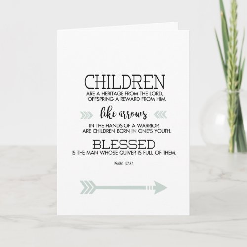 Fathers Day Scripture Verse with Arrows Card