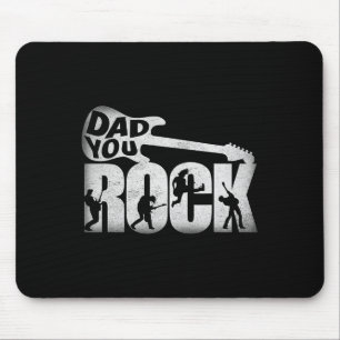 Fathers Day Shirt Funny Dad You Rock Guitar Vintag Mouse Pad