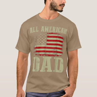 Fathers Day shirt Men Daddy All American Dad 4th o