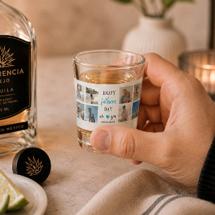 Father's Day Shot Glass Personalized Photos