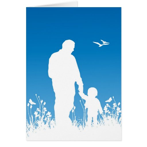 Father's Day Silhouette Card | Zazzle
