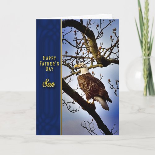 Fathers Day Son _ Bald Eagle Card