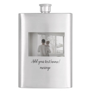 father's day son father dad add photo text dad gif flask