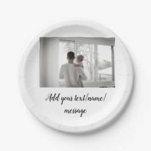 father's day son father dad add photo text dad gif paper plates