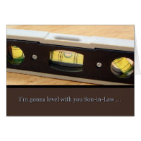 Father's Day, Son in Law, Level With You Card