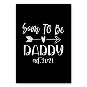 Father's Day Soon To Be Daddy Est 2021 Table Number