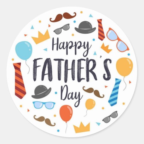 Fathers Day Special Classic Round Sticker