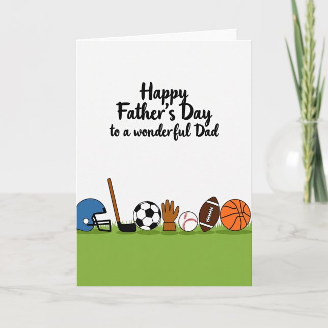 Fathers Day Sports Items Card (Front)