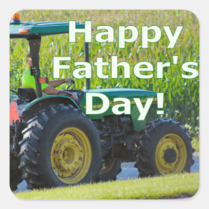 Fathers day square sticker