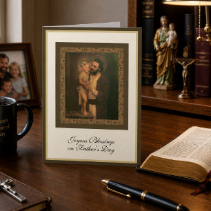 Father's Day St. Joseph with Child Jesus  Card