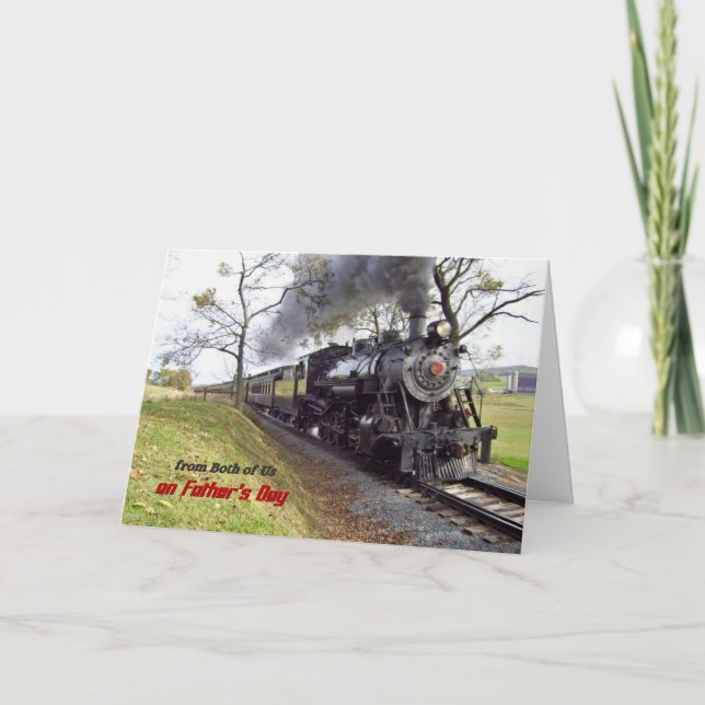 Father's Day Steam Train from Both of Us Card (Front)