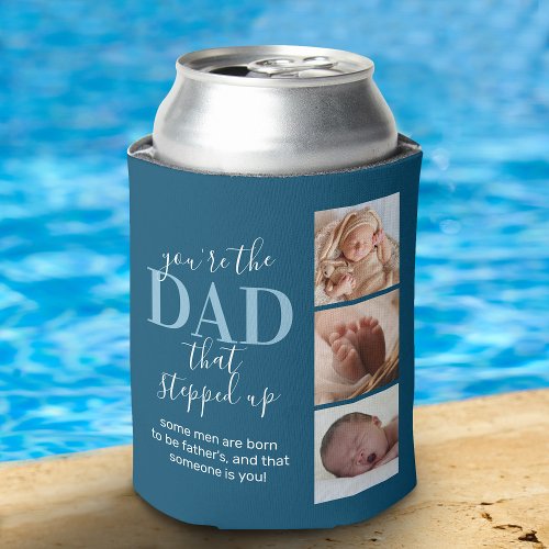 Fathers Day Step dad 6 Photo Can Cooler