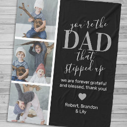 Father&#39;s Day Step dad Photo Fleece Blanket
