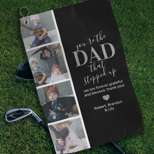 Fathers Day Step dad Photo Golf Towel