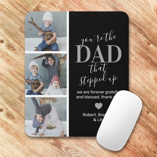 Father's Day Step dad Photo Mouse Pad (Creator Uploaded)