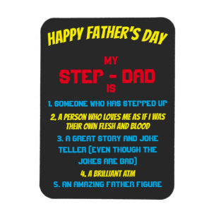 Father's Day Step Dad Quote Magnet