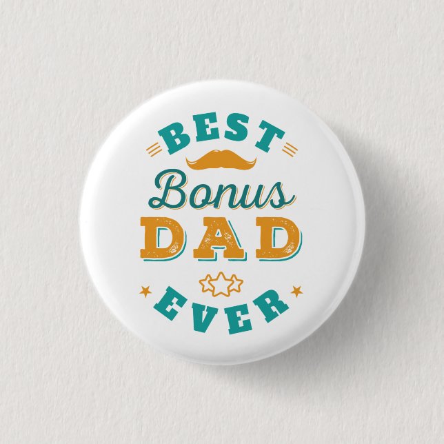 Fathers Day Stepdad Keepsake Novelty Button (Front)