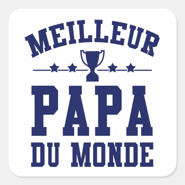 Father's Day Sticker - Best Dad in the World (Front)