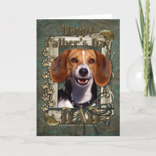 Fathers Day - Stone Paws - Beagle Card