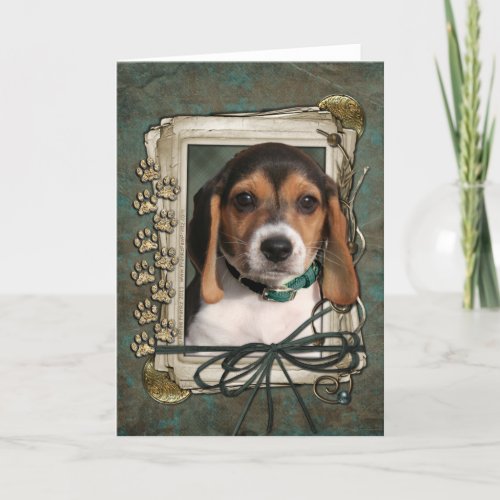 Fathers Day _ Stone Paws _ Beagle Puppy Card