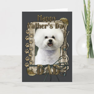 Fathers Day - Stone Paws - Bichon Frise Card