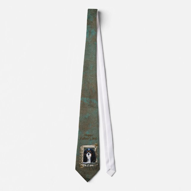 Fathers Day - Stone Paws - Cavalier - Tri Color Neck Tie (Front)