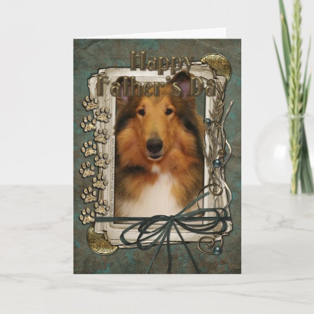 Fathers Day - Stone Paws - Collie - Natalie Card (Front)