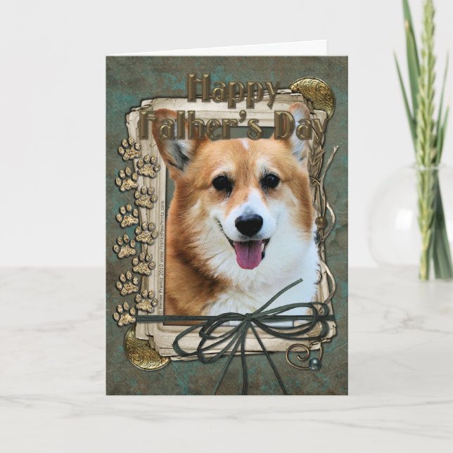 Fathers Day - Stone Paws - Corgi - Owen Card (Front)