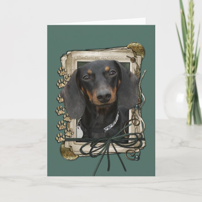 Fathers Day - Stone Paws - Dachshund - Winston Card (Front)